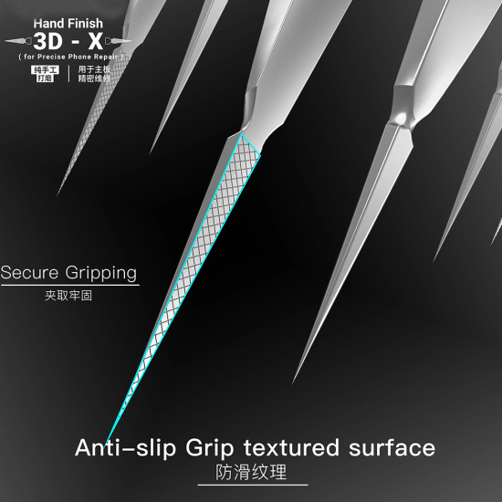 2UUL TW02 3D Hand Finish Ornate-Patterned Tweezer