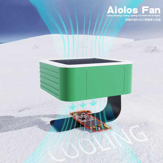2UUL DA98 Aiolos Fan Smoke Extraction & Cooling Fan With LED Light