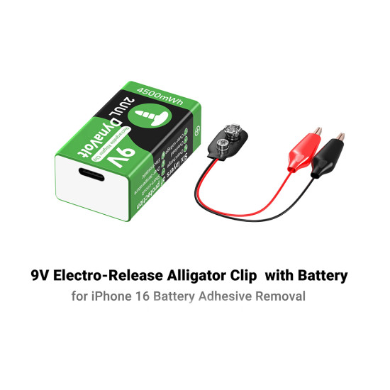 2UUL BT04 9V Electro-Release Alligator Clip with Battery