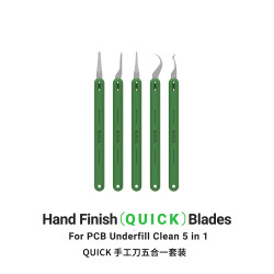 2UUL DA22 Hand Finish QUICK Blades Set for PCB Underfill Clean (5-in-1)
