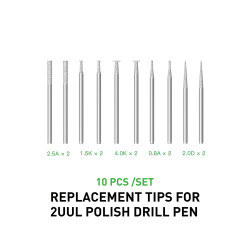 2UUL DA82 Replacement Tips for 2UUL Chargeable Polish Drill Pen - 10Pcs