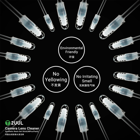 2UUL CL21 Camera Lens Cleaner Synthetic Resin Gel Stick (48Pcs) 
