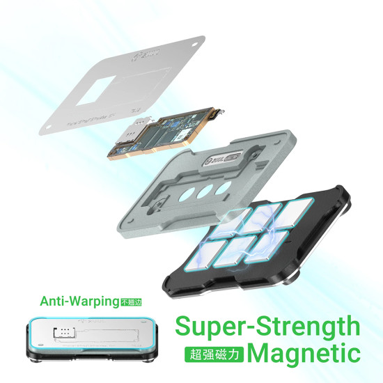 2UUL BH13 Midreball Base 5in1 Logic Boards Reballing Platform for iPhone 12 to 16PM (with 16e)
