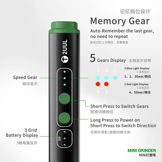 2UUL DA86 Cordless Engraving  Mini Grinder / Drill Pen
