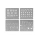 2UUL BG01 4-in-1 ABCD BGA Reballing Stencil Set for iPhone 8 to 16Pro Max 0.12MM (Without 16E)