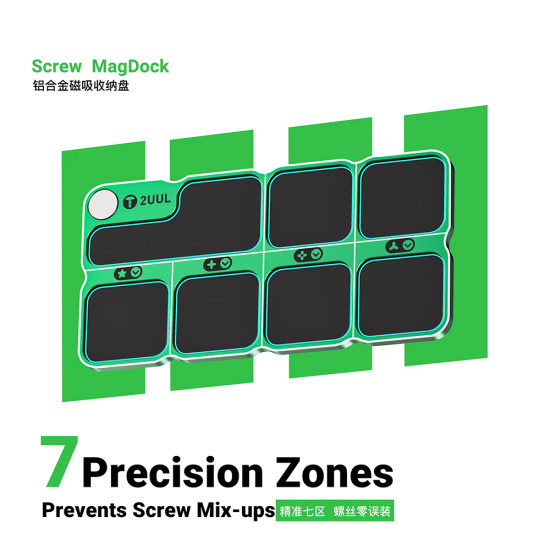 2UUL ST95 Screw MagDock Alloy Partition Magnetic Screw Storage Pad 