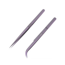 2UUL Ti21 & Ti22 Purple Titanium Ultralight Precision Tweezer (2Pcs)