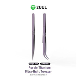 2UUL Ti21 & Ti22 Purple Titanium Ultralight Precision Tweezer (2Pcs)