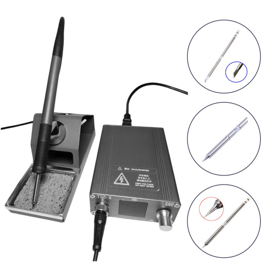 T12X Soldering Iron Station By OSS Team (72W) with 3 Bits T12X Soldering Iron Station By OSS Team (72W) with 3 Bits