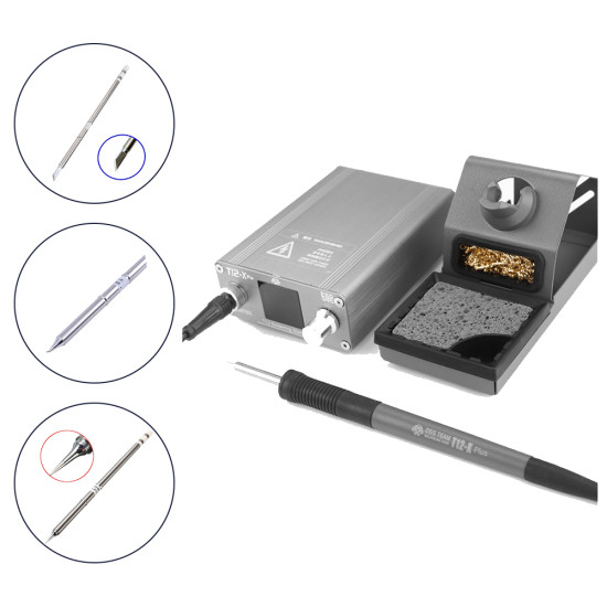 T12X Plus Soldering Iron Station By OSS Team (72W) with 3 Bits T12X Plus Soldering Iron Station By OSS Team (72W) with 3 Bits