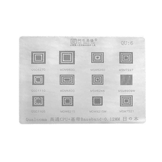0.12MM Stencil Plate For Qualcomm CPU (QU6)
