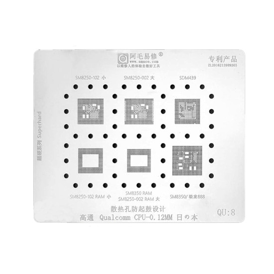 0.12MM Stencil Plate For Qualcomm CPU (QU8)