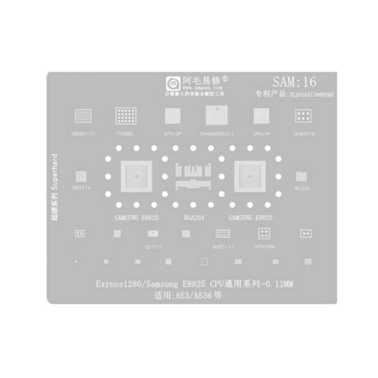 0.12MM Stencil Plate For Samsung (SAM-16)