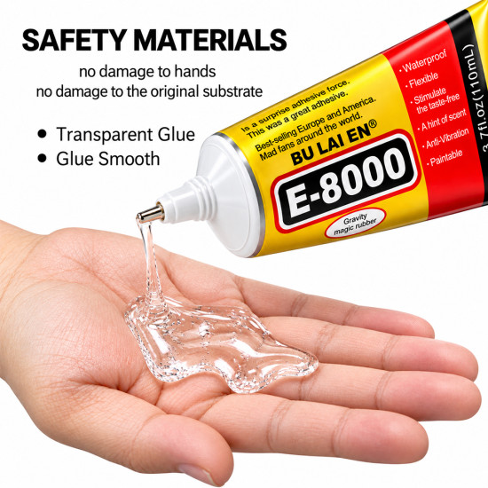 BULAIEN E-8000 Transparent Adhesive Glue (110ML)