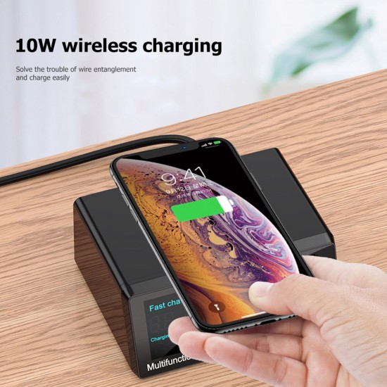 WLX-X9 8 Port USB Smart Lightning Wireless Charger With QC 3.0 & PD Port ( 100W Max Output ) WLX-X9 8 Port USB Smart Lightning Wireless Charger With QC 3.0 & PD Port ( 100W Max Output )