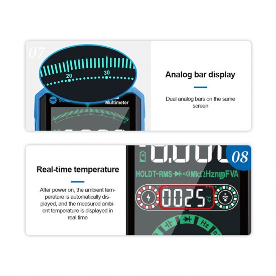 Sunshine DT-21N Multimeter Digital Touch Screen AC DC Voltage Tester Sunshine DT-21N Multimeter Digital Touch Screen AC DC Voltage Tester