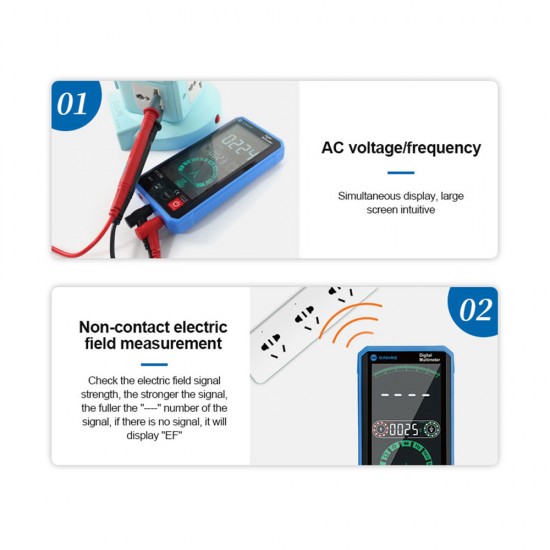 Sunshine DT-21N Multimeter Digital Touch Screen AC DC Voltage Tester Sunshine DT-21N Multimeter Digital Touch Screen AC DC Voltage Tester