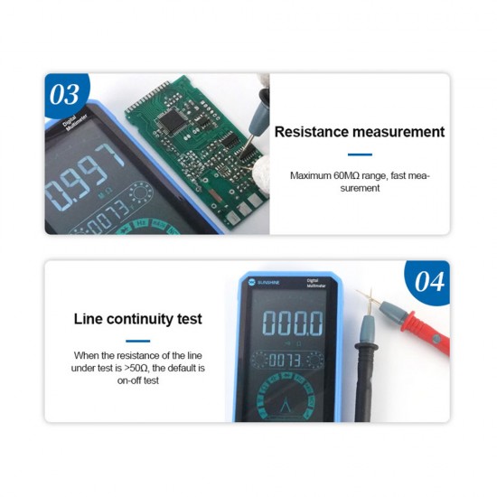 Sunshine DT-21N Multimeter Digital Touch Screen AC DC Voltage Tester Sunshine DT-21N Multimeter Digital Touch Screen AC DC Voltage Tester