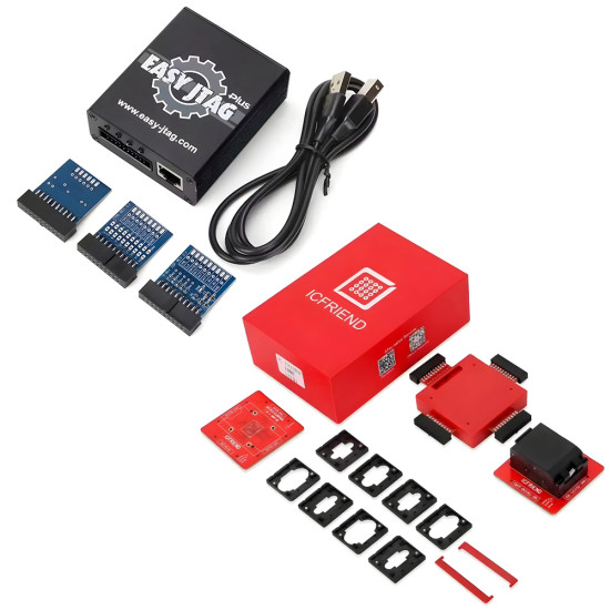 Easy JTAG Plus Box Black Edition With 3 ISP Adaptor With IC Friend 13in1 Emmc Set (2024 Edition) Easy JTAG Plus Box Black Edition With 3 ISP Adaptor With IC Friend 13in1 Emmc Set (2024 Edition)