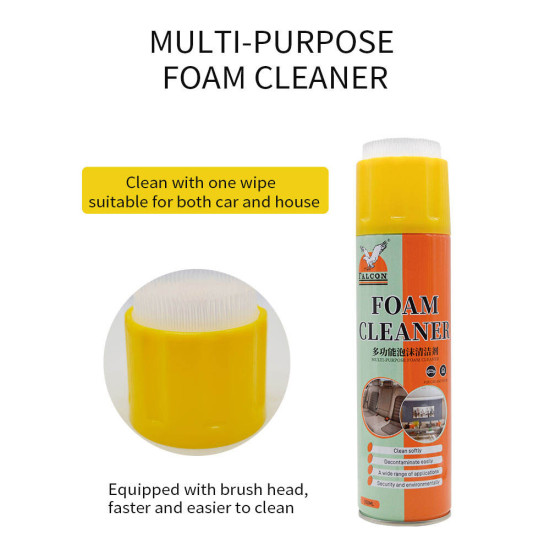 Falcon Multipurpose Aerosol Foam Cleaner Spray With Brush (550ML)