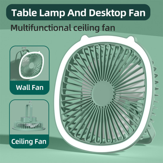 Portable USB + Battery 1200Mah Table Fan With Lamp & 3 Speed Mode ( F12 ) Color - Pink Portable USB + Battery 1200Mah Table Fan With Lamp & 3 Speed Mode ( F12 ) Color - Pink
