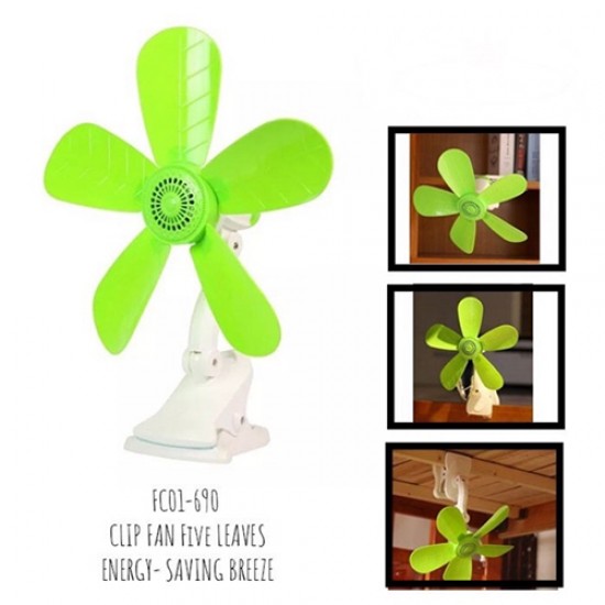 Portable Clip Electric Fan Super Soft Wind With Five Leaf ( AC Input ) Portable Clip Electric Fan Super Soft Wind With Five Leaf ( AC Input )
