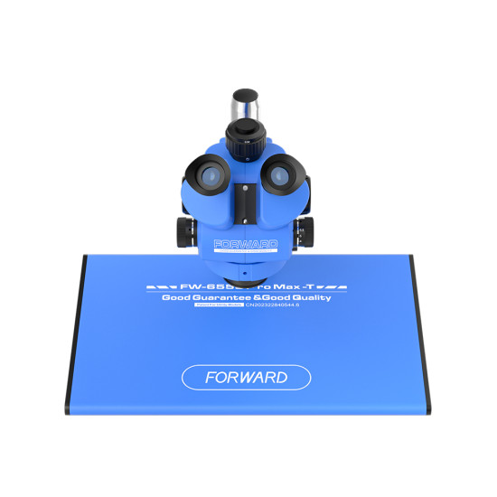 Forward FW-6555 Pro Max (6.5X-55X) Trinocular Full HD Stereo Microscope With Zooming 0.5X CTV Camera Lens & LED Adjustable Light Forward FW-6555 Pro Max (6.5X-55X) Trinocular Full HD Stereo Microscope With Zooming 0.5X CTV Camera Lens & LED Adjustable Light