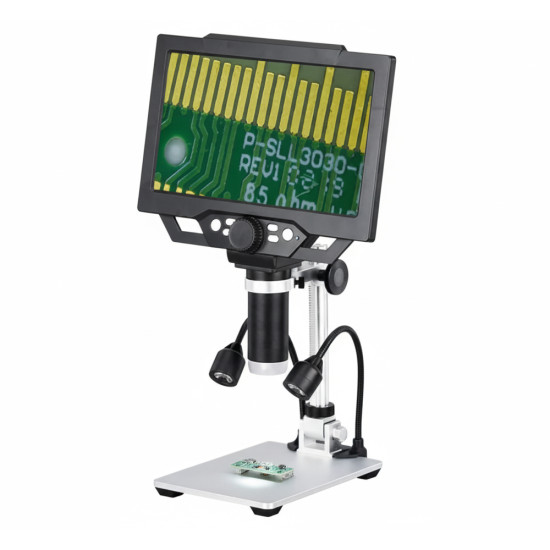 G1600 12MP Digital Microscope 1-1600X Continuous Zoom Magnifier Optical Instruments 9" HD Video Microscope