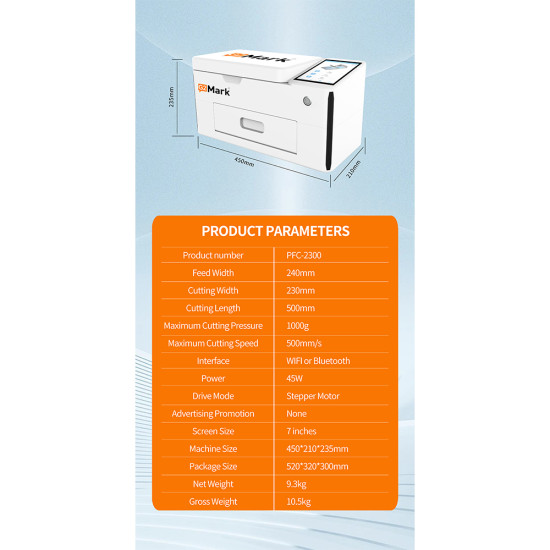 G2Mark Sticker / Screen Guard Cutting Machine With Auto Laminate and UV Curing Lamp Lifetime Updates & Unlimited Cutting (PFC 2300) G2Mark Sticker / Screen Guard Cutting Machine With Auto Laminate and UV Curing Lamp Lifetime Updates & Unlimited Cutting (PFC 2300)