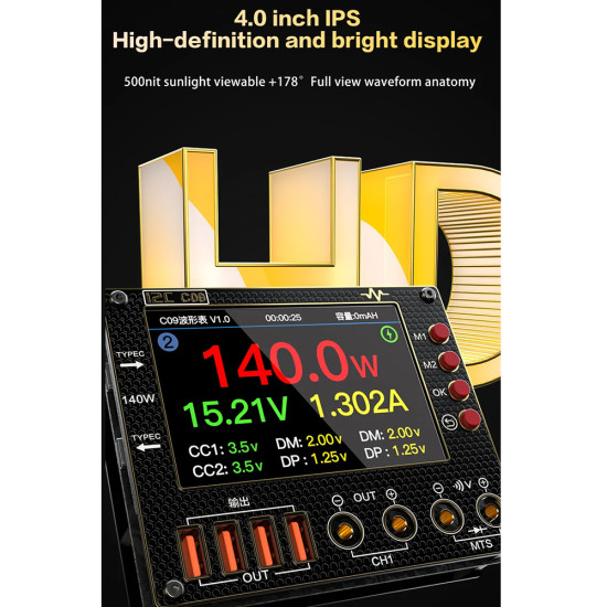 I2C C09 Digital Waveform Ammeter with Charge Detection / Voltage Measurement