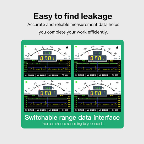 I2C C10 Digital Waveform Ammeter with Charge Detection / Voltage Measurement