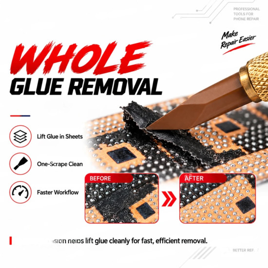 JTX CK1 Specific Glue Removal Precision Angled Blade With Handle