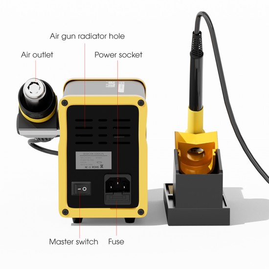 Kailiwei 8586D SMD Rework Station With Soldering Iron ( 750W ) - Lead Free Kailiwei 8586D SMD Rework Station With Soldering Iron ( 750W ) - Lead Free