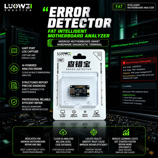 Luowei LW-FAT Error Checker Android Phone Motherboard Smart Fault Diagnostic Analyzer (With 100 Points Credit)