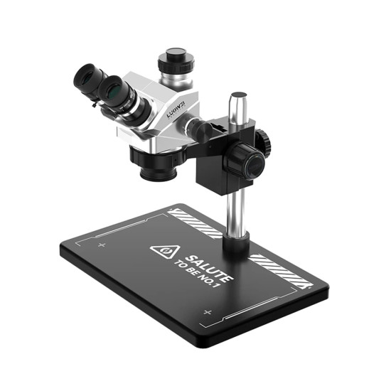 Luowei LW-TR01-B3TV (3D Continuous Zoom) 7X~50X Trinocular Stereo Microscope With 0.5X CTV Camera Zoom Lens & LED Adjustable Light