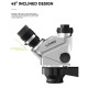 Luowei LW-TR01-B3TV (3D Continuous Zoom) 7X~50X Trinocular Stereo Microscope With 0.5X CTV Camera Zoom Lens & LED Adjustable Light