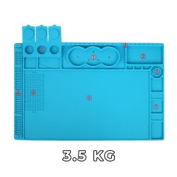 Heat Insulation TE-506 Maintenance Platform Silicone Metal Base Mat For Microscope  ( 480*320 MM )