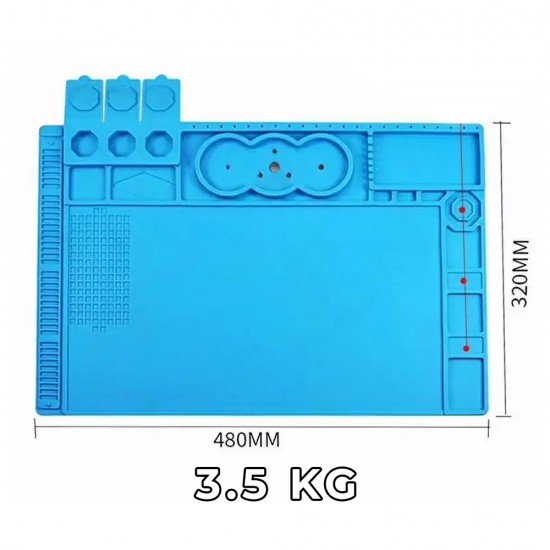 Heat Insulation TE-506 Maintenance Platform Silicone Metal Base Mat For Microscope ( 480*320 MM ) Heat Insulation TE-506 Maintenance Platform Silicone Metal Base Mat For Microscope ( 480*320 MM )