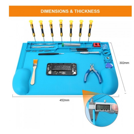 Heat Insulation 3D Silicone Pad ESD Soldering Repair Mat With Wrist Suppot ( TE-604 ) Heat Insulation 3D Silicone Pad ESD Soldering Repair Mat With Wrist Suppot ( TE-604 )