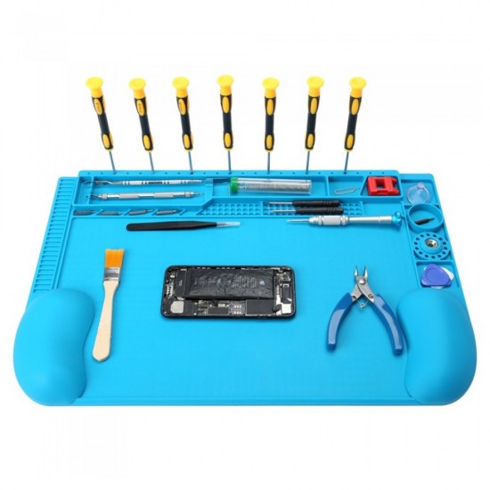 Heat Insulation 3D Silicone Pad ESD Soldering Repair Mat With Wrist Suppot ( TE-604 ) Heat Insulation 3D Silicone Pad ESD Soldering Repair Mat With Wrist Suppot ( TE-604 )