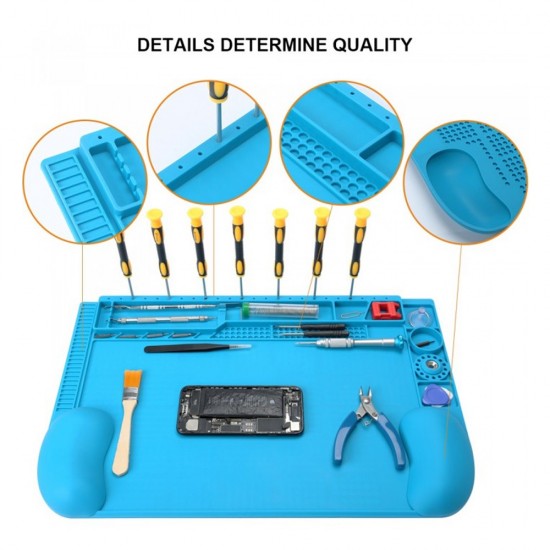 Heat Insulation 3D Silicone Pad ESD Soldering Repair Mat With Wrist Suppot ( TE-604 ) Heat Insulation 3D Silicone Pad ESD Soldering Repair Mat With Wrist Suppot ( TE-604 )