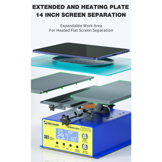 Mechanic 361 Ultra Multifunctional Rotary LCD Screen Separator (14 Inch) For Mobile & Tablet Mechanic 361 Ultra Multifunctional Rotary LCD Screen Separator (14 Inch) For Mobile & Tablet