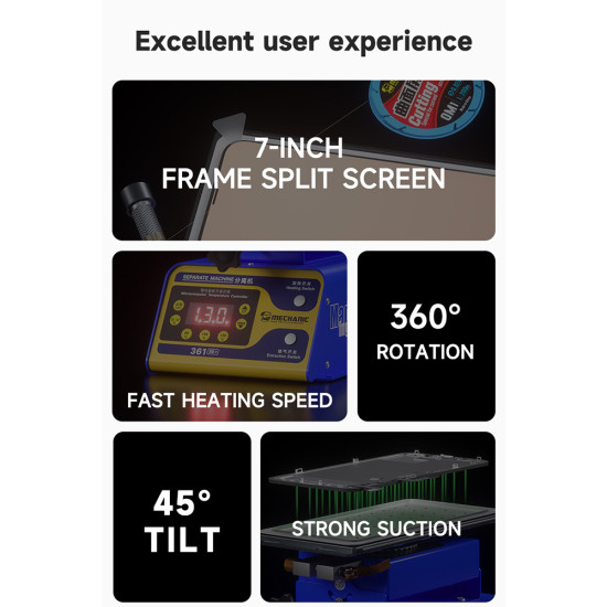 Mechanic 361SE Plus 7Inch Rotary Heating Separator Machine Mechanic 361SE Plus 7Inch Rotary Heating Separator Machine