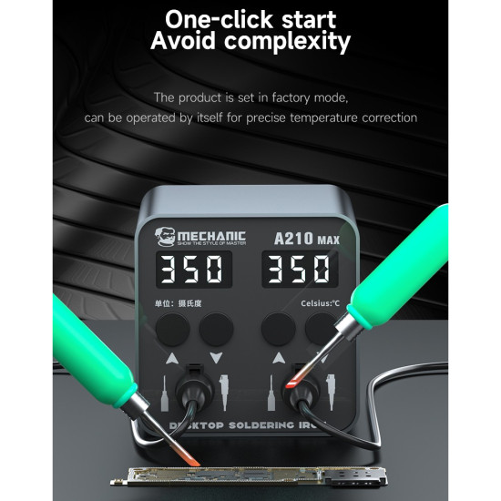 Mechanic A210 Max Double Station Soldering Iron Station (100W) Mechanic A210 Max Double Station Soldering Iron Station (100W)