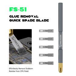 Mechanic FS-51 Stainless Steel Anti-Static Glue Removal Quick Spade Blades