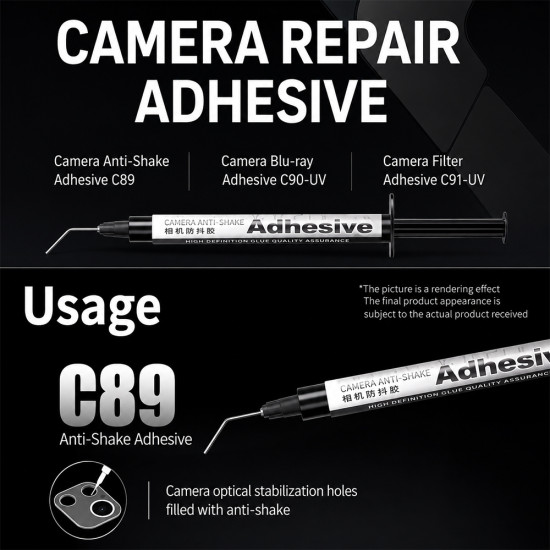 Mechanic C89 Camera Repair Glue Anti-Shake Adhesive for Smartphone Lens & Face ID FPC Fix (3Gram)