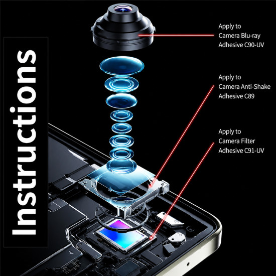 Mechanic C89 Camera Repair Glue Anti-Shake Adhesive for Smartphone Lens & Face ID FPC Fix (3Gram)