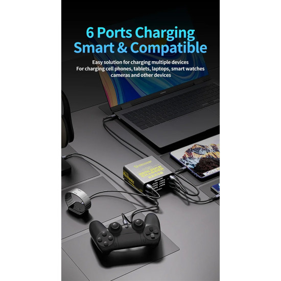 Mechanic F-Power 6 Series 6-Ports USB QC3.0 Charger (40W)