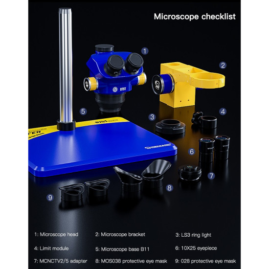Mechanic D75T Pro-B11 (3D Continuous Zoom) 7X~50X Trinocular Stereo Microscope Mechanic D75T Pro-B11 (3D Continuous Zoom) 7X~50X Trinocular Stereo Microscope