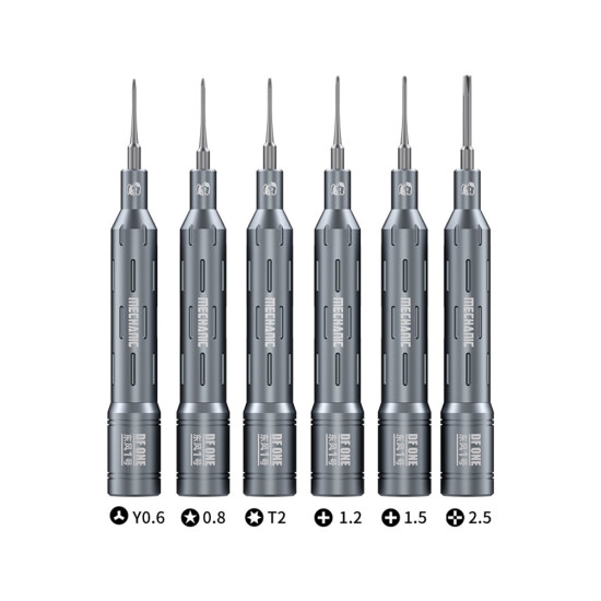 Mechanic DF-ONE 2D 6-in-1 S2 Magnetic Precision Screwdriver Set Mechanic DF-ONE 2D 6-in-1 S2 Magnetic Precision Screwdriver Set